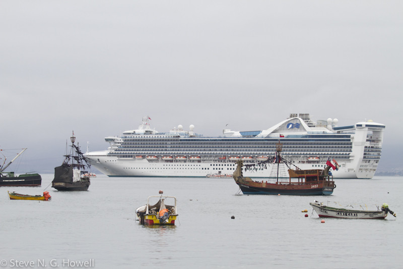 Our cruise ship home for 2 weeks often stands out amidst the local vessels along our route. Credit: Steve Howell